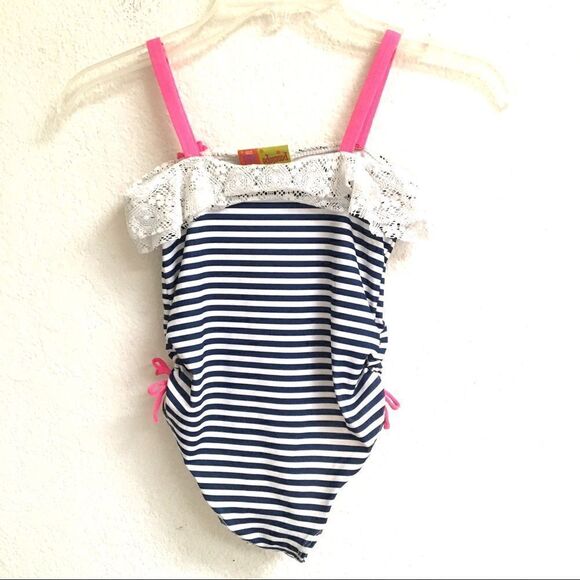 Penelope Mack striped one piece bathing suit 6X - Picture 2 of 5